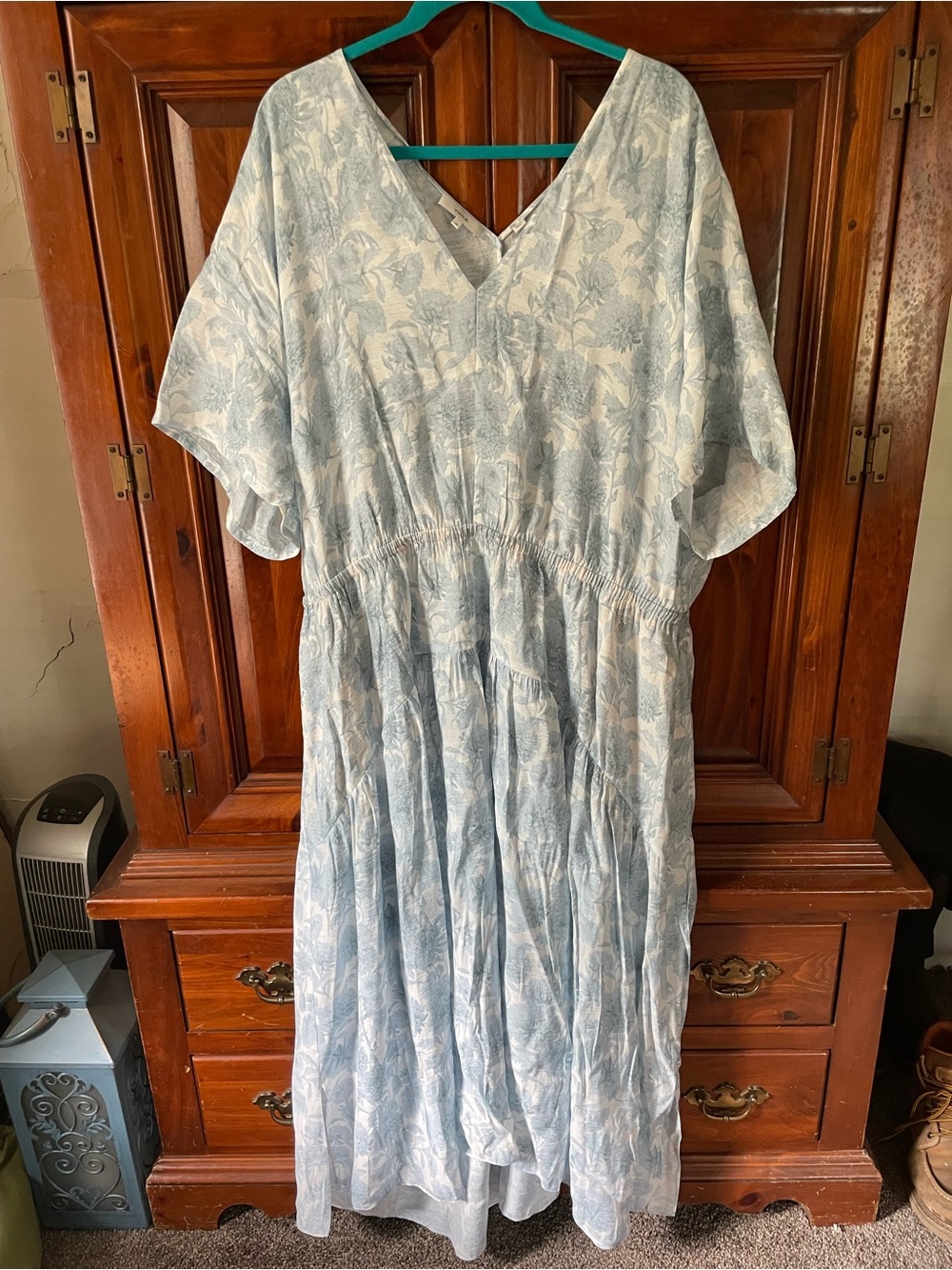 Vince Pale Blue Floral Maxi Dress